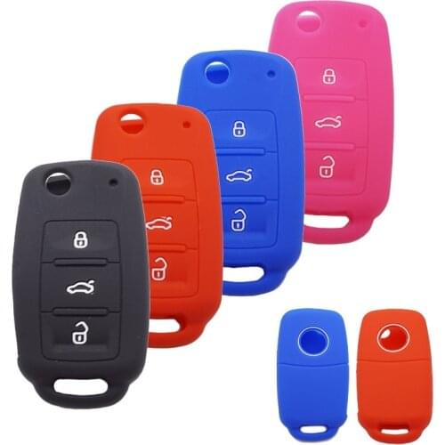 Cocolockey Silicone Key Case Cover Holder for VW Passat B5 Polo T4 Golf 4 for Seat Leon 1 Altea Ateca Skoda Octavia A5 Superb