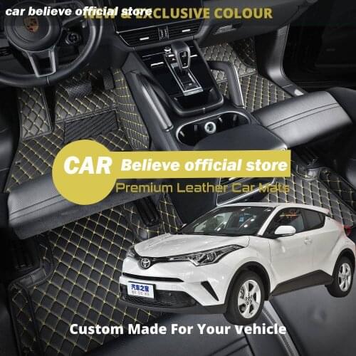 High quality Leather Car Floor mats for Toyota C-HR CHR 2016 2017 2018 2019 2020 Carpets Rugs Pads Accessories