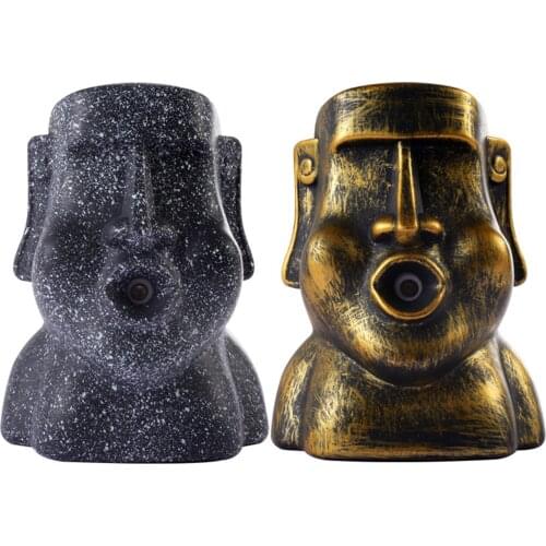 Creative Easter Island Moai Humidifier Stone Men Statue Portrait Desktop Ornament Living Room Bedroom Mist Spray Aroma vividly