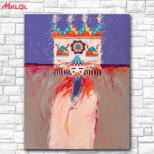 Fashion Oil Painting Dan Namingha Butterfly Kachina Home Decor On Canvas Modern Wall Art Canvas Print Poster Canvas Painting