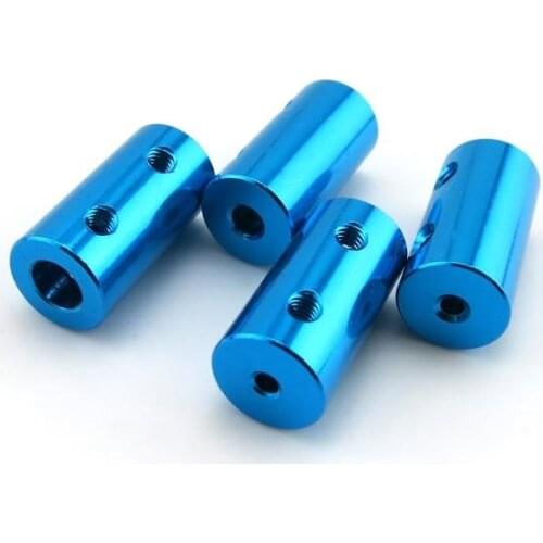1/2/2.3/3/3.17/4/5/6mm Blue 10*20mm Aluminum Alloy Coupler Micro Motor Coupling 1mm / Diy Car CVD drive Model Coupling