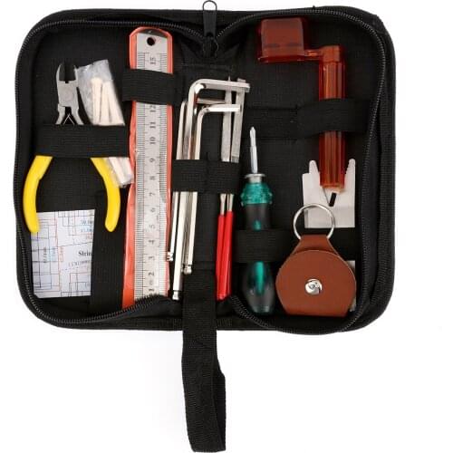 Guitar Repairing Tool Kit Maintenance Care Clean Tools Electric Acoustic Guitar Ukulele String Organizer Hex Measure Wrench Set