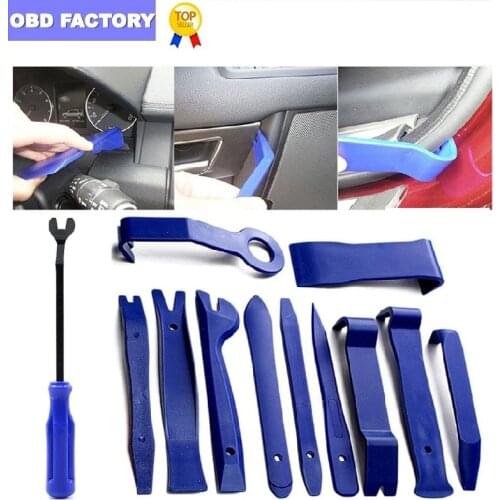 12pcs Trim Removal Tool Pry Tools Kits Auto Upholstery Repair Car Door Panel Dash Auto Clip Pliers Fastener Remover Tool Set