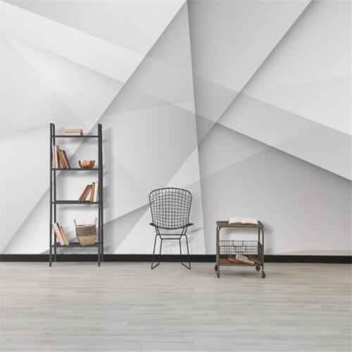 Custom Mural Wallpaper 3D Solid Gray Minimalist Geometry Background Wall Painting