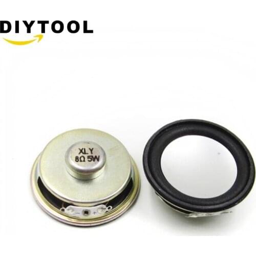 NEW Portable 50mm 2" Dia. Magnetic Type Aluminum Shell Round Speaker 8 Ohm 5W