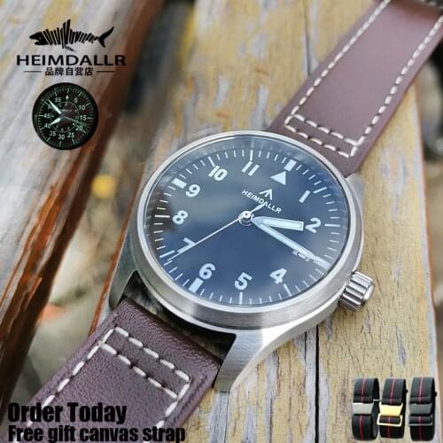 Heimdallr Mens Business Pilot Watch Sapphire Glass 24 Jewels NH35A Automatic Movement Quartz Luminous Mechanical Diving Watch