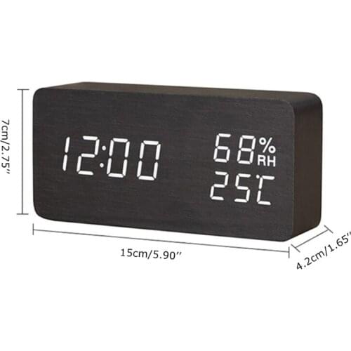 K1KA Creative Display Time Temperature Date Alarm Clock for Office School Gift for Family Friends or Partners for Birthdays