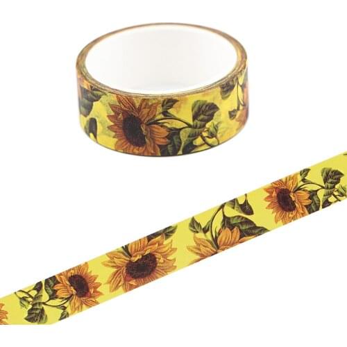 Ransitute R1082 Sunflower Art Painting Washi Tape Set Adhesive Tape DIY Decoration Scrapbooking Diary Tape Stationery Supply