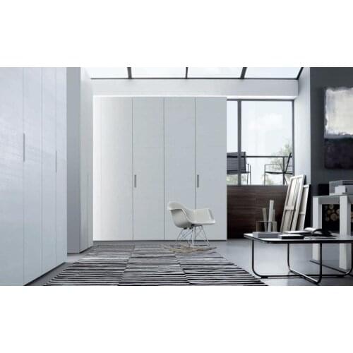White wood wardrobe swing door