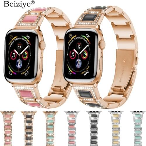 Diamond Strap For Apple Watch Band 42mm 38mm Bracelet Watchband For IWatch 40mm 44mm Series 6 SE 5 4 3 Women Wristband fashion