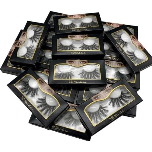 6D 25mm Faux Mink Lash Long Thick Makeup Eyelashes Wholesale Natural Soft 100% Cruelty Free Lashes Bulk With Paper Package