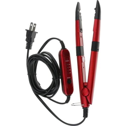 Salone mini Hair Extension Fusion Iron Heat Connector Red Black Loof Connector Adjustable Temperature Keratin Bonding Tools