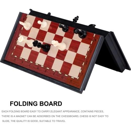 Top Quality Folding Magnetic Chess Set Solid Wood Chessboard Magnetic Pieces Entertainment Board Games Children Gifts