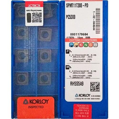 SPMT11T308-PD PC5300 100% KORLOY Original carbide insert with the best quality 10pcs/lot free shipping