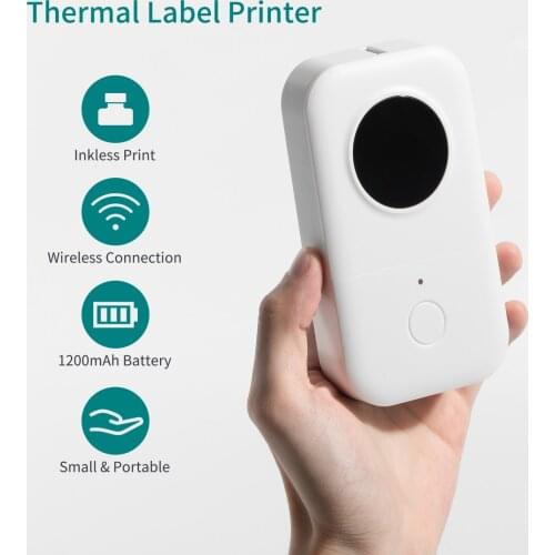 Thermal Label Printer Phomemo D30 Maker 1D/OR Code Name Little Picture Bluetooth Mini Pocket Impresora for Shop School Work Home