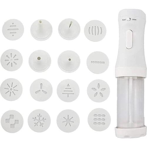 Cookie Decoration Maker Safe Multifunctional Electric Plastic Decorating Gun Cookie Squeezing DIY Baking Tool