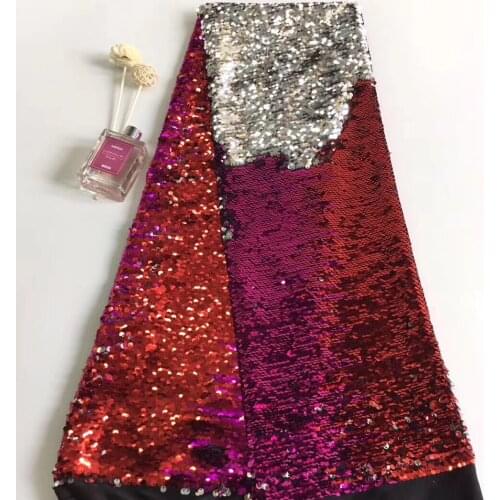 Embroiderd Lace Fabric T3106 With Sequins Beautiful Nigerian Sequins Lace Fabric For Party Dress