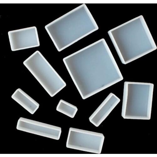 Mirror geometry silicone mold DIY square rectangular epoxy plastic mirror craft jewelry ornaments