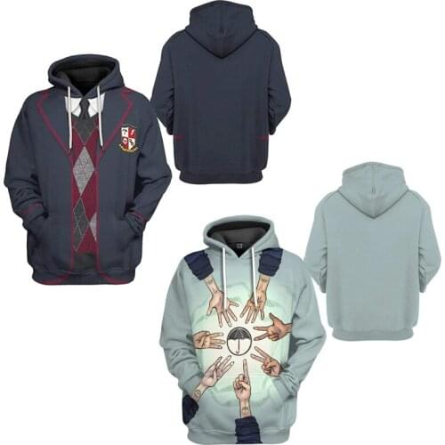 The Umbrella Academy Cosplay Costume Hoodies Fashion Casual Hooded Sweatshirts Streetwear Oversized Pullover Outerwear