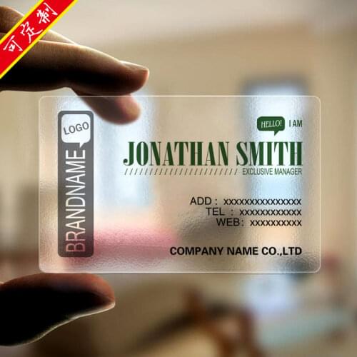 1000pcs/lot)free shipping one side printing clear card,clear business card,plastic transparent card