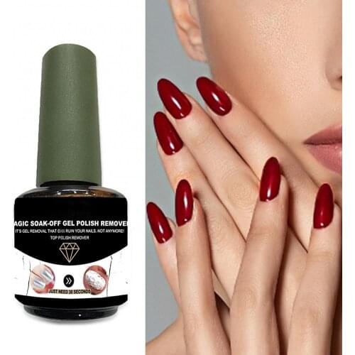 15ml Nail Gel Polish UV Gel Soak Off Magic Nail Polish Remover Within 2-3 Minututes Cleaning Tool Remove Base Top Coat
