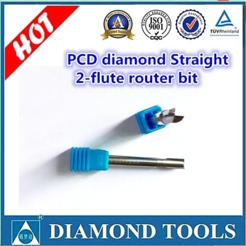 2 flute PCD router bit for drilling and milling DJD12L10-2Z