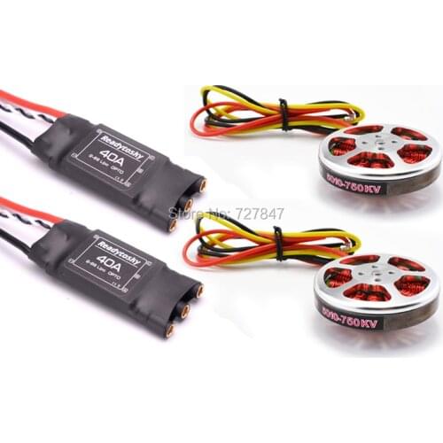 2pcs 5010 360KV / 750kv High Torque Brushless Motors + 2Pcs Readytosky 40A ESC OPTO 2-6S for ZD550