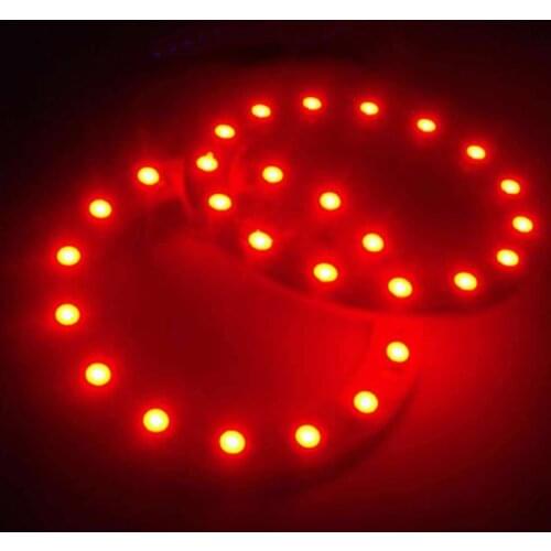2x 12V 60MM 15 LED 3528 chip SMD Car Angel Eyes Bright Red Ring Light New N84F