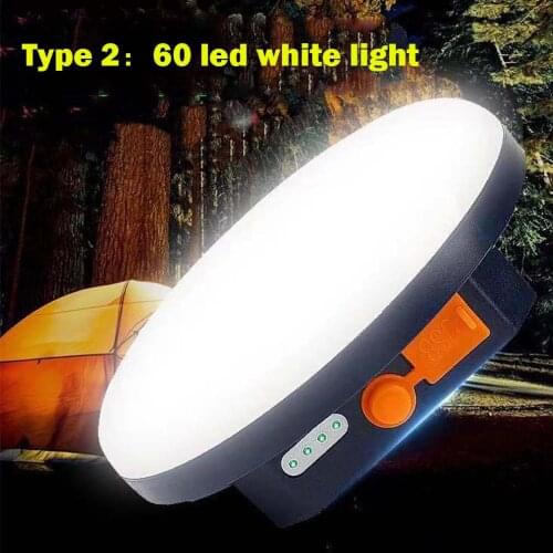 60 LED Camping Lamp Lantern Portable Tents Hanging Night Lamp Hiking Lantern Lights 3 mode For Household Outdoor Emergency Light