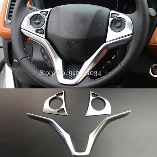 ABS Matte For Honda Shuttle 2014 15 16 17 18 2019 Accessories Car Steering Wheel Cover trim inner Sticker Car Styling 3pcs