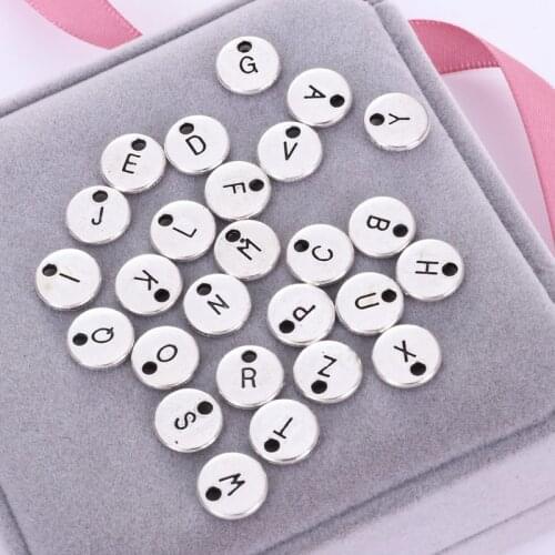 Letter Pendant Bracelet Charm Necklace Letter Handmade DIY Necklace Bracelet Anklet Craft Small Jewelry