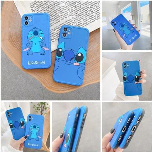 Disney Stitch cartoon phone case for Apple iPhone 11 12 12Pro Max mini 7 8 XR X XS MAX SE Shockproof Case shell Free shipping