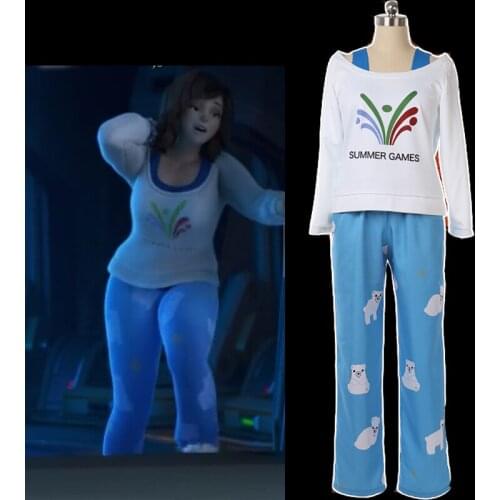 Cosplaydiy Ow Kawaii Mei Pajamas Game OW Mei Halloween Costume Girls Underwear Pajamas L320