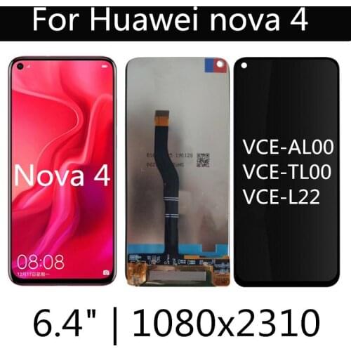 For Huawei nova 4 NOVA4 VCE-AL00, VCE-TL00, VCE-L22 LCD Display Touch Screen Digitizer Assembly Phone Part Replacement