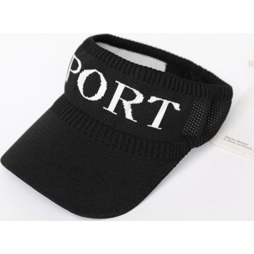 Women Sports Visor Sun Hat Knitted Wide Brim Sun Hat Summer Unisex Empty Top Visor Hat Sport Uv Protection Cap For Men Women New