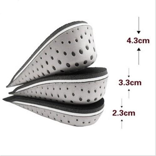 1Pair 2-4cm Shoe Insoles Breathable Half Insole Unisex Height Increase Insoles Heighten Heel Insert Sports Shoes Pads Cushion