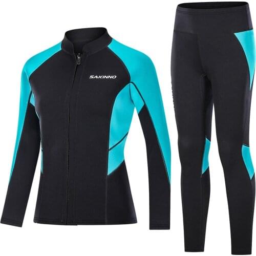 Wetsuit 2MM Women Neoprene Jackets Hunting Windsurf Swimwear Underwater Fishing Pants Kitesurf Spearfishing Scuba Diving Surf