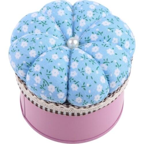 Pumpkin Shaped Needle Pin Cushion with Storage Box Pincushion Stitch Needlework Mat for DIY Craft Embroidery Sewing