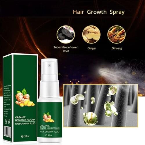 20ml Ginger Hair Growth Essential Oils Essence Hair Loss Liquid Hair Care Dense Hair Growth Serum