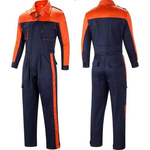 Men Working Overall Dust Proof Long Sleeve Coverall Wear Resistant Multi Pocket Uniform Waist zipper Repair mechanical jumpsuits