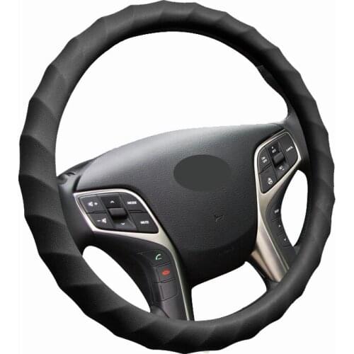 Fashion Cool Universal Car Steering Wheel Cover Wrap Silicone 6 Colors Non-slip Durable Volant Braid Car Protector Accessories