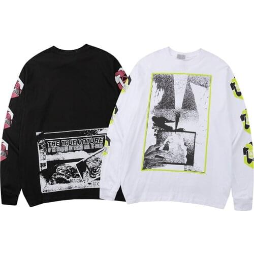 Chao brand CAV EPMT direct jet long sleeve T-shirt CE C.E direct jet printing long sleeve T-shirt for men and women