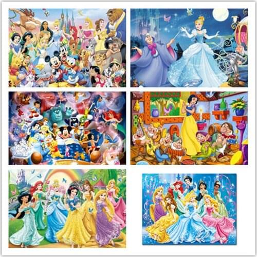 Disney Snow White Cinderella Princess Diamond Painting Cross Stitch Kits Embroidery Full Mosaic Rhinestone Craft for Home Decor