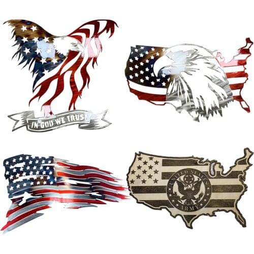 USA Eagle Flag Map Wall Sticker Classic The United States Independence Day Sticker America National Day Window Decal
