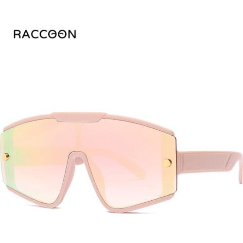 2021 Newest Fashion Oversized One-Piece Lens Goggles For Men Women Uv400 Vintage Sunglasses Big Frame Sun Glasses Google Oculos