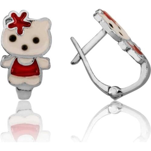 Original 925 Sterling Silver Teddy Bear Earrings for Kids , Quality products , Flashy Designs , Hundreds of kinds of earrings