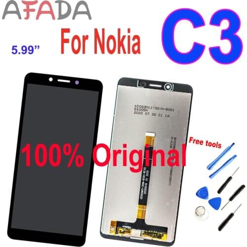 Original 5.99" LCD For Nokia C3 LCD Display Touch Screen Digitizer Assembly Replacement Dropshipping Repair Parts for Nokia C3