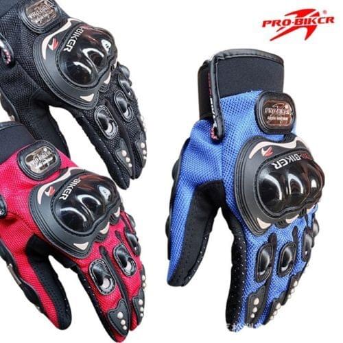 PRO-BIKER Carbon Fiber Knuckle Protection Street Motorcycle Racing Gloves, Men Womens Motorbike ATV Riding Scooter Touch Screen