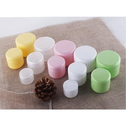 Portable 2pcs 50g 100g Refillable Bottles Cosmetic Empty Cosmetic Jar Pot Eyeshadow Face Cream Container Box Medical Plastic