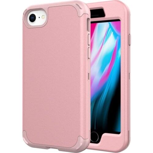 Heavy Duty Rugged Hybrid Hard PC Soft Silicone Bumper Shockproof Anti Slip Protective case for iPhone SE 2 Ge 2020/iPhone 7 8